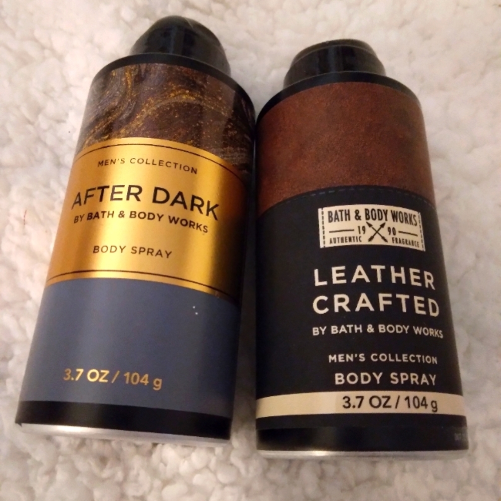 Bath and Body Works After Dark & Leather Crafted Body Spray Bundle